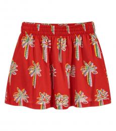 Stella McCartney Girls Red Palm Tree Print Skirt