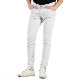 Diesel White Stretch Denim Tepphar Jeans