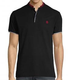 Roberto Cavalli Black Short-Sleeve Cotton Polo