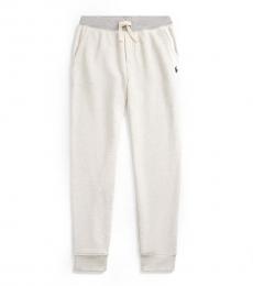 Ralph Lauren Boys New Sand Heather Twill Terry Jogger Pants