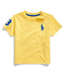 Ralph Lauren Baby Boys Oasis Yellow Big Pony T-Shirt