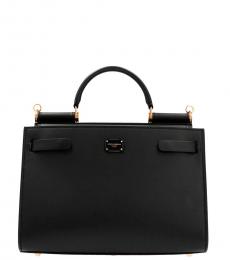 Dolce & Gabbana Black Sicily 62 Medium Satchel