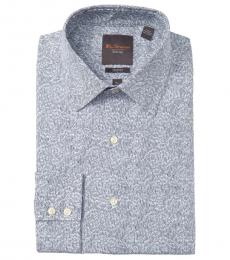 Ben Sherman Blue Tailored Stretch Fit Dress Shirt