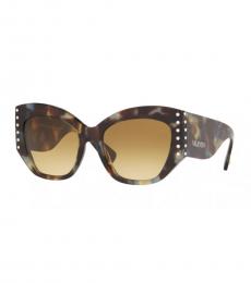Valentino Garavani Havana Brown Gradient Sunglasses