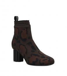 Brown Sock Ankle Boots