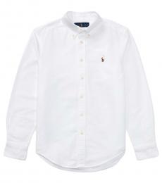 Ralph Lauren Boys White Blake Oxford Shirt
