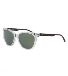 Silver Crystal Mirrored Sunglasses