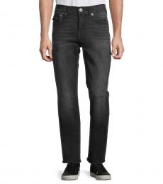 True Religion Dark Grey Geno Flap Super T Relaxed Slim-Fit Jeans
