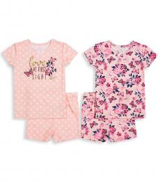 Betsey Johnson 4 Piece T-Shirt/Shorts Sets (Little Girls)