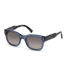 Ermenegildo Zegna Blue Tortoise Dazzling Sunglasses