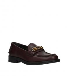 Violet Leather Loafers