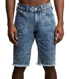 True Religion Blue Ricky Straight Denim Shorts