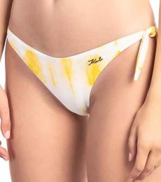 Karl Lagerfeld Yellow Side Tie Bikini Bottom