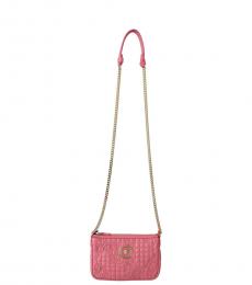 Pink Quilted Mini Crossbody Bag