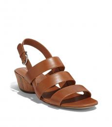 Brown Trezze Leather Heels