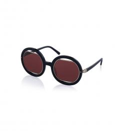 Black Round Cut Sunglasses