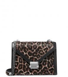 Michael Kors Leopard Print Whitney Medium Shoulder Bag