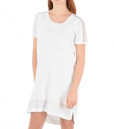White Crewneck T-Shirt Dress