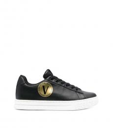 Versace Jeans Couture Black Round Toe Sneakers