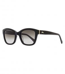 Longchamp Black Grey Gradient Square Sunglasses