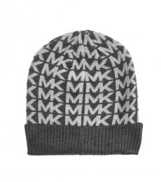Michael Kors Grey Logo Beanie Hat