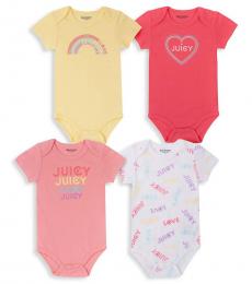 Juicy Couture 4 Piece Bodysuit Set (Baby Girls)