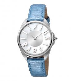 Light Blue Logo Dial Watch