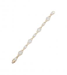 Ralph Lauren Gold Tone Mother Of Pearls Bracelet 