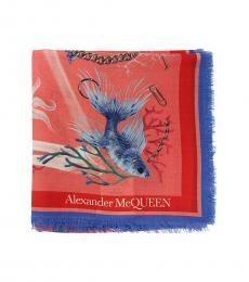 Alexander McQueen Coral Fish Print Scarf