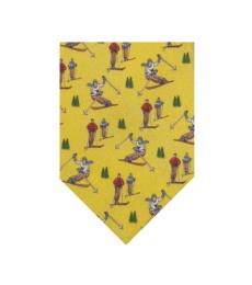 Yellow Skiing Tie