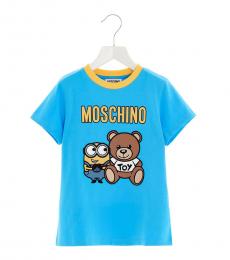 Moschino Boys Blue Teddy Minions T-shirt