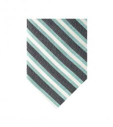Calvin Klein Aqua Awning Stripe Slim Tie