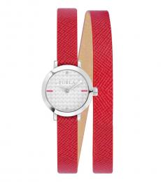 Red Vittoria Leather Watch