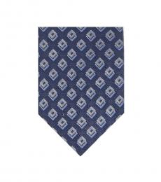 Michael Kors Grey-Blue Shadowed Halo Square Tie