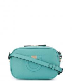 Salvatore Ferragamo Aqua Gancini Camera Small Crossbody
