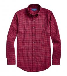 Ralph Lauren Wine Multi Classic-Fit Gingham Shirt