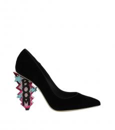 Dolce & Gabbana Black Velvet Boom Heels