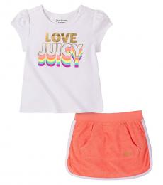 Juicy Couture 2 Piece Top/Scooter Skirt Set (Little Girls)