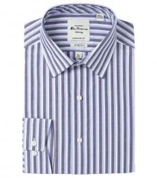 Ben Sherman Blue Tailored Slim Fit Dress Shirt