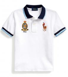 Ralph Lauren Little Boys White Big Pony Crest Polo