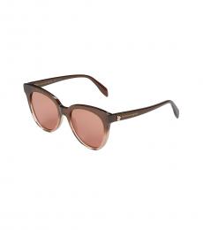 Alexander McQueen Brown Cat Eye Sunglasses