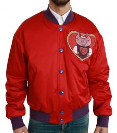 Dolce & Gabbana Red Pig Graphic Jacket
