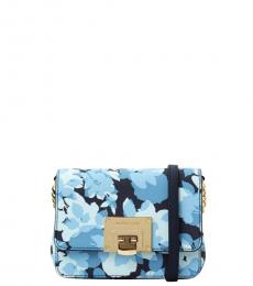Blue Tina Floral Mini Crossbody Bag
