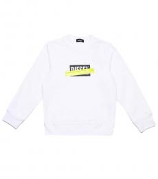 Diesel Little Boys White Logo SGIRDIE Sweatshirt