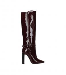 Red Mash Patent Leather Boots