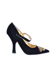 Dolce & Gabbana Black Gold Baroque Heels