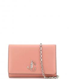 Jimmy Choo Light Pink Varenne Small Shoulder Bag
