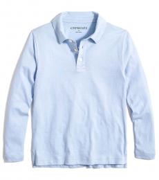 J.Crew Little Boys Faded Chambray Long Sleeve Polo