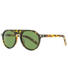 Green Havana Pilot Sunglasses