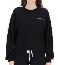 Chiara Ferragni Black Oversized Sleeves Sweatshirt